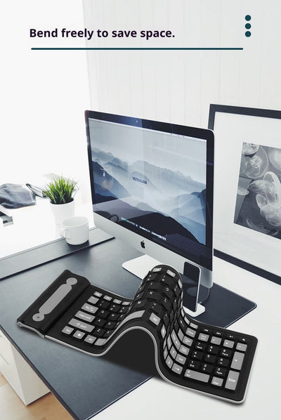 Teclado Inalámbrico Plegable Silicona Resistente al Agua 24g - Image 9