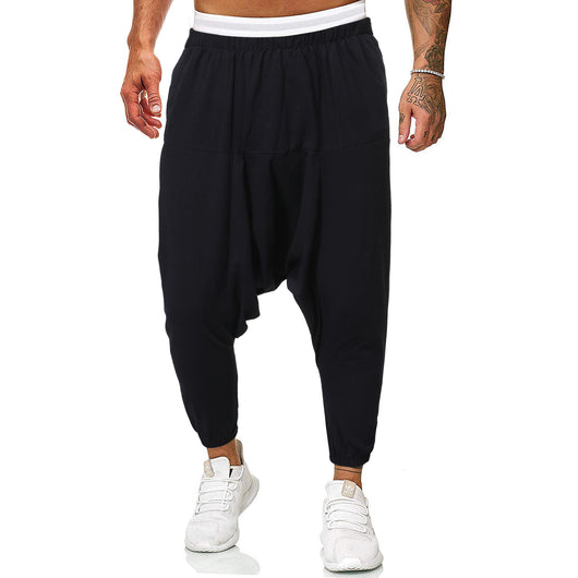 Pantalones Casuales Holgados de Algodón y Lino para Hombre - Image 10