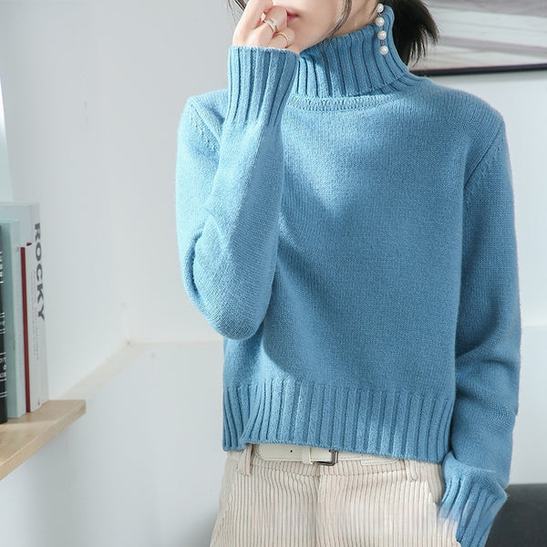 Suéter Lana Cuello Alto Slim Fit Mujer - Base Layer Premium