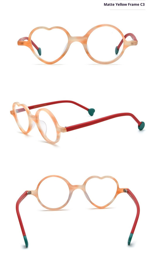 Gafas de Corazón Multicolor con Lentes Esmeriladas para Mujer - Image 15