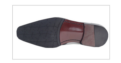 Zapatos de Negocios Retro Punta Afilada Cuero Vacuno Negro y Blanco para Hombre - Image 7