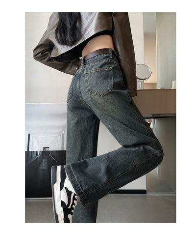 Jeans Cintura Alta Gris Cemento Corte Recto Efecto Adelgazante - Image 13