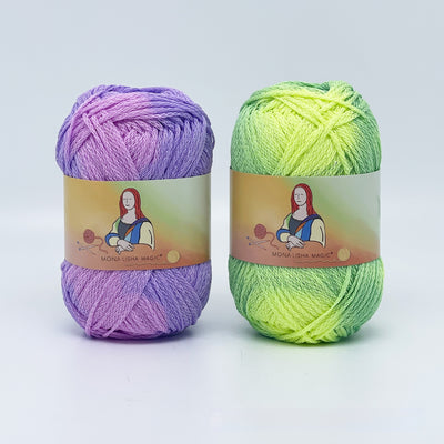 Bolas de Lana de Algodón Puro con Cambio de Temperatura para Tejido DIY