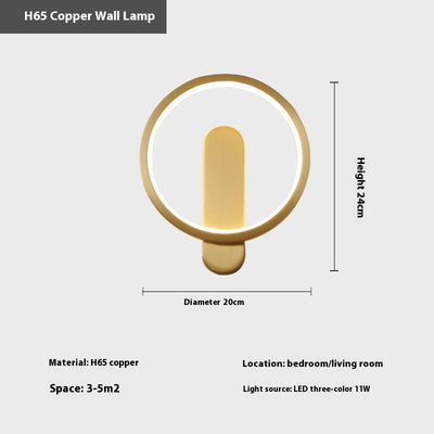 Lámpara de Pared Cobre Lujo para Dormitorio y Mesita de Noche - Image 4