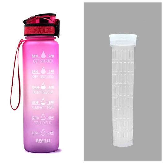 Botella Deportiva 1L Tritan con Marcador de Tiempo - Botella Motivacional Hermética para Fitness y Ciclismo - Image 35
