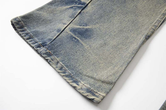 Jeans Flare Desgastados para Hombre - Estilo Vintage Moderno - Image 9