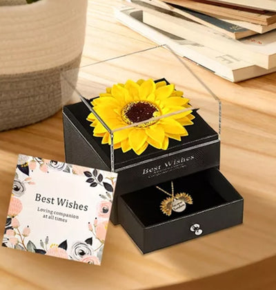 Collar Girasol de Acrílico con Caja de Joyería - Image 9