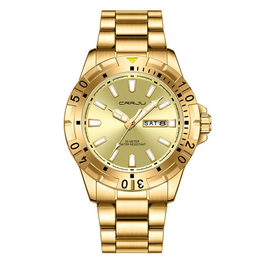 Reloj de Negocios para Hombre con Esfera Grande, Resistente al Agua y Doble Calendario - Image 3