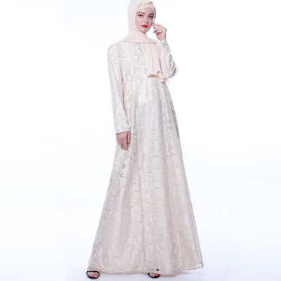 Vestido Musulmán de Encaje para Mujer - Fresco y Elegante para Verano - Image 7