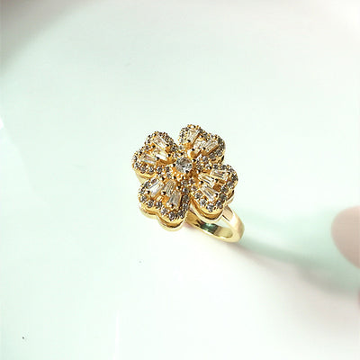 Anillo Giratorio de Cobre con Micro Incrustaciones para Mujer - Image 13