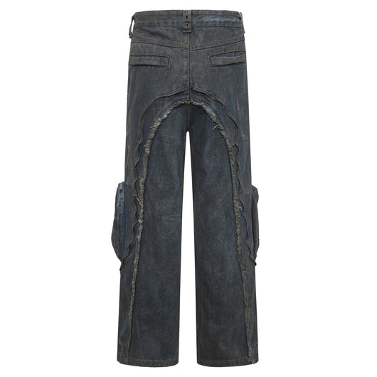 Pantalones Vaqueros Oversized Estilo Urbano Americano Corte Pesado - Image 16