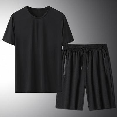 Conjunto Deportivo de Verano para Hombre - Camiseta y Pantalones Cortos en Seda de Hielo - Image 14