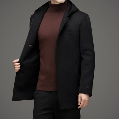 Abrigo de Lana Reversible con Capucha para Hombre - Invierno Premium - Image 4