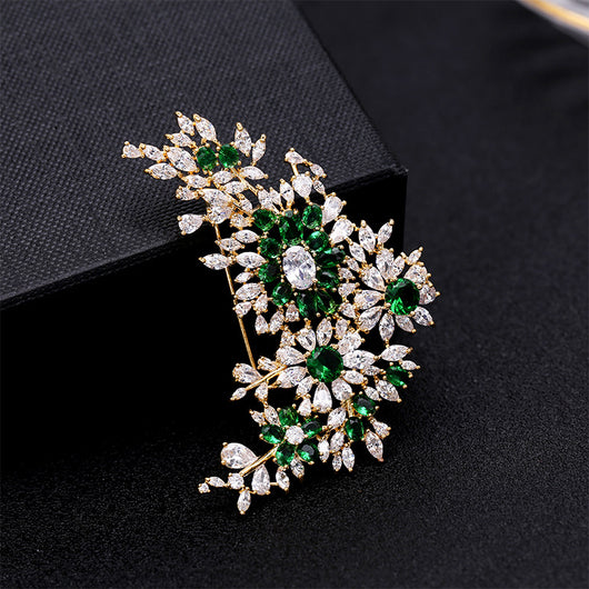Broche Elegante para Mujer con Incrustaciones de Cobre y Circones 3A - Image 2