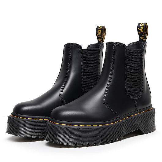 Botas Plataforma Martin de Cuero Inglés con Suela Gruesa para Mujer - Image 3