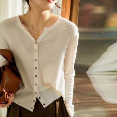 Cardigan Tejido con Cuello Camisero para Mujer - Image 8