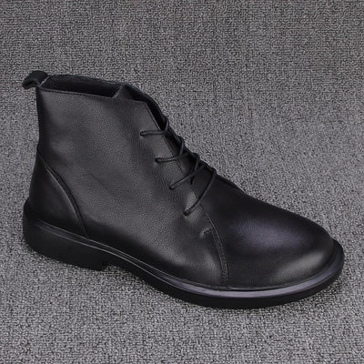 Botines de Plataforma en Cuero Premium - Estilo Moderno y Versátil - Image 3