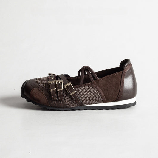Zapatos Mary Jane Retro con Hebilla Deportiva - Estilo Vintage Marrón para Mujer - Image 7