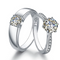 Platinum Diamond Ring Moissanite Ring D Color 1 Carat Adjustable 19Style
