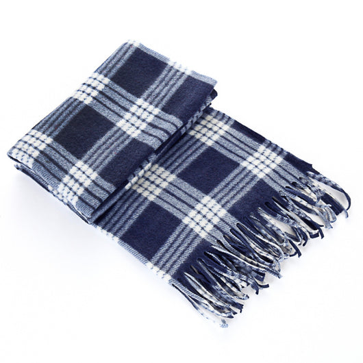 Bufanda Térmica Escocesa Negra y Blanca Talla Grande para Hombre y Mujer - Image 15
