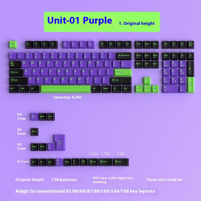 Set Completo de Teclas Grabadas Positive 126 Teclas Bicolor Premium - Image 13