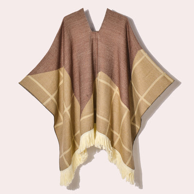 Poncho Denim Estilo Western con Flecos - Abrigo Cálido Unisex para Exteriores - Image 84