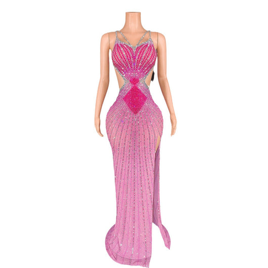 Vestido Bodycon Brillante sin Mangas con Cintura Ajustada para Fiesta y Presentaciones - Image 5