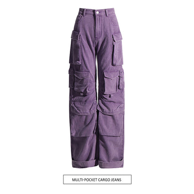 Pantalón Cargo Recto de Cintura Alta para Mujer - Image 2