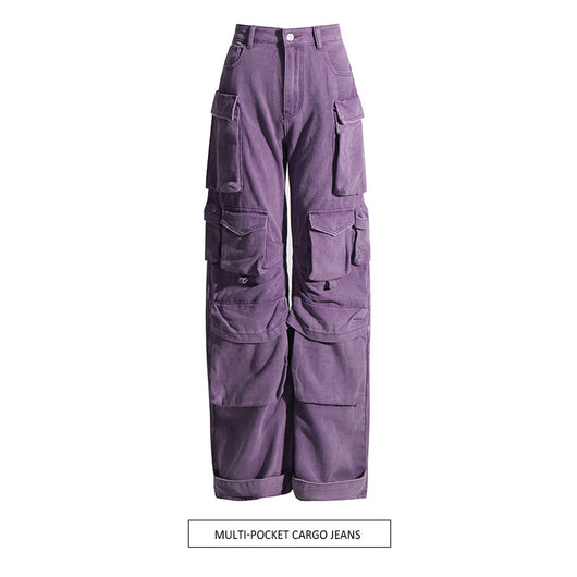 Pantalón Cargo Recto de Cintura Alta para Mujer - Image 2