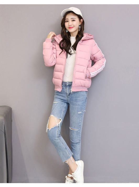 Chaqueta de Algodón Corta con Capucha - Abrigo Slim Fit para Invierno - Image 21