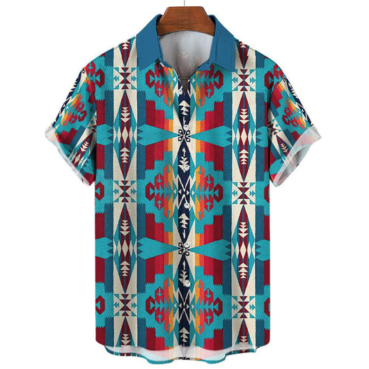 Camisa Vintage de Verano para Hombre Cuello V Talla 5XL - Image 25
