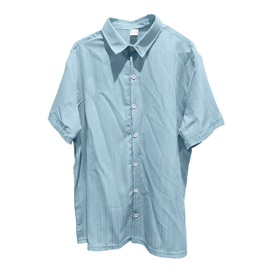 Camisa Polo Manga Corta Lisa Suelta para Hombre - Casual y Cómoda - Image 35