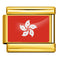 Dorado Background World Flag Photo Epoxy Italian Module Bracelet ICY0001HK Hong Kong