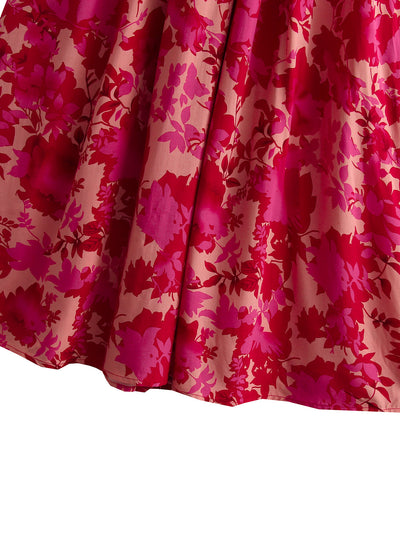 Vestido Retro Europeo Hueco con Estampado Irregular - Image 2