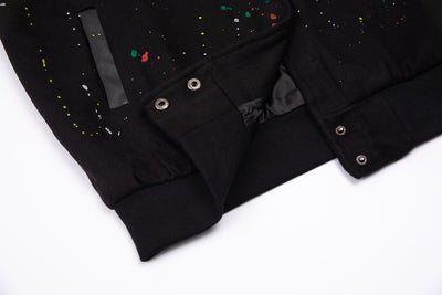 Chaqueta de Béisbol Hombre con Mangas Estampadas Efecto Tinta - Image 3