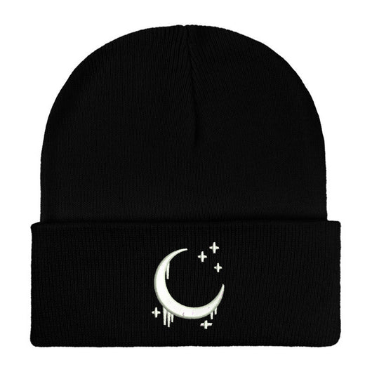 Gorro de Lana Tejido con Diseño de Luna y Estrellas para Otoño Invierno - Image 28