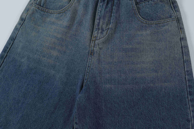 Shorts Vaquero Recto Desgastado con Roturas Retro para Hombre - Image 18