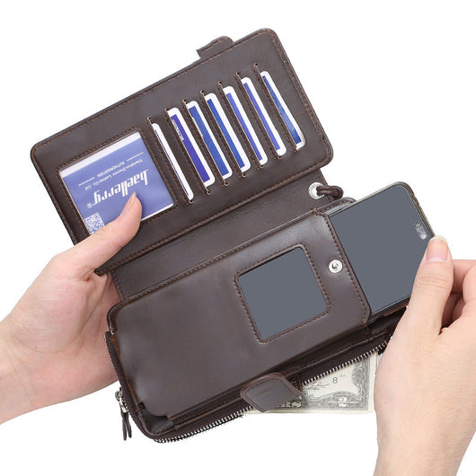 Billetera Retro Multifuncional con Cierre Largo - Clutch Europeo Moderno - Image 7