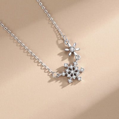 Collar Colgante de Plata Esterlina 925 con Diseño de Copo de Nieve - Image 4