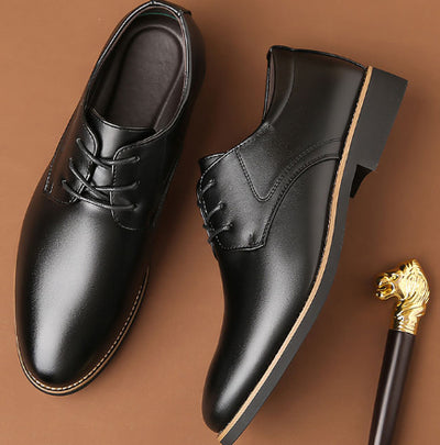 Zapatos Formales de Cuero Negro para Hombre Talla Grande - Image 16