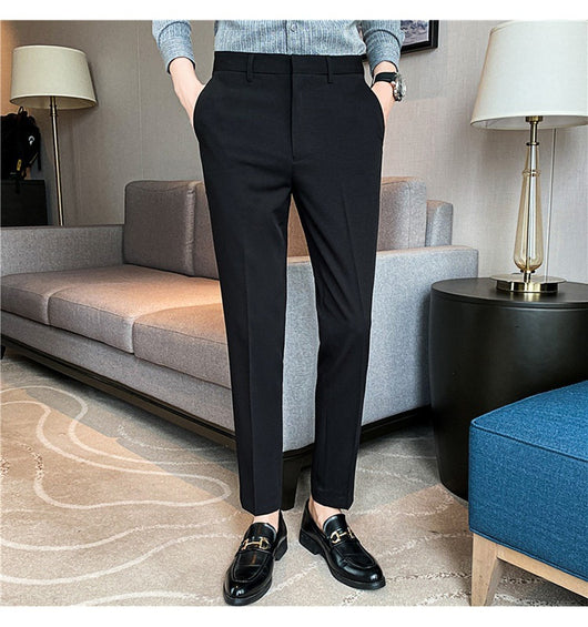 Pantalones de Traje Casual Primavera-Verano con Drapeado y Stretch Cómodo - Image 35