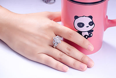 Anillo de Diamante Simulado Personalizado - Estilo Europeo y Americano - Image 13