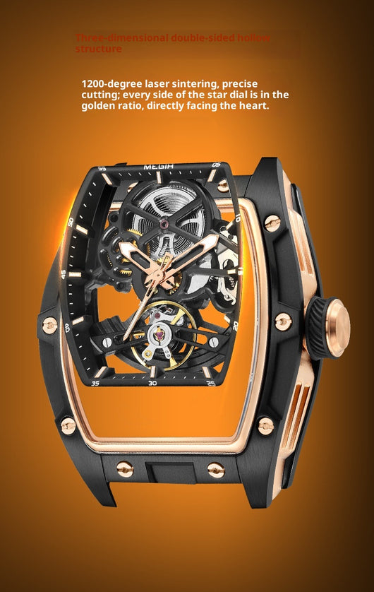 Reloj Mecánico para Hombre con Diseño Esqueletizado - Image 11