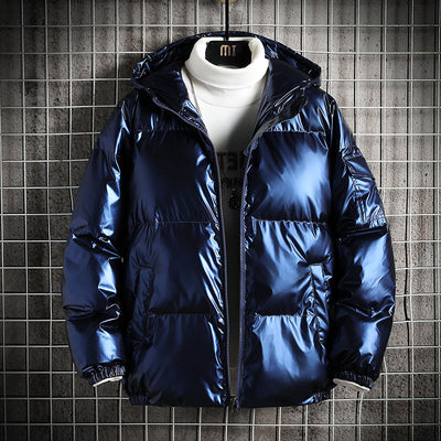 Chaqueta Acolchada Brillante de Algodón con Capucha - Image 6