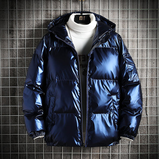 Chaqueta Acolchada Brillante de Algodón con Capucha - Image 6
