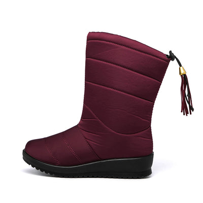 Botas de Nieve para Mujer con Borlas Impermeables y Suela Antideslizante - Image 17