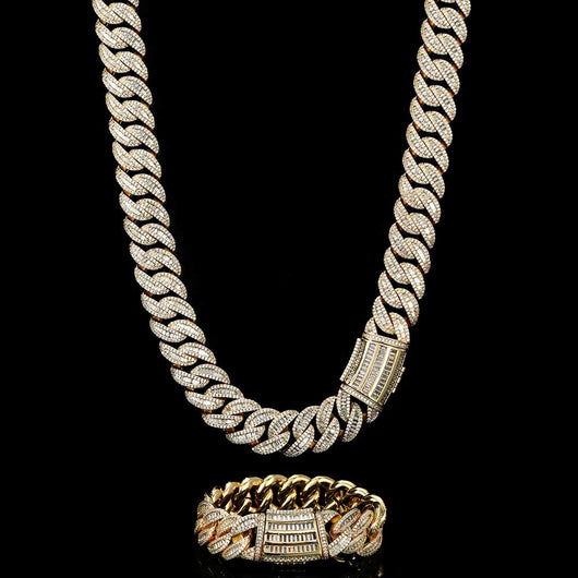 Cadena Cubana Miami 15mm-20mm Chapada en Oro Real con Cierre Tipo Buckle - Image 50