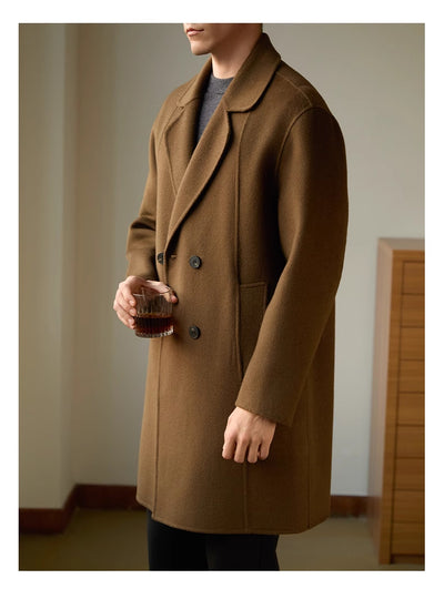 Abrigo de Lana Reversible para Hombre - Largo Medio Premium - Image 8