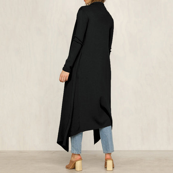 Abrigo Cortavientos para Mujer con Cuello de Encaje Trendy