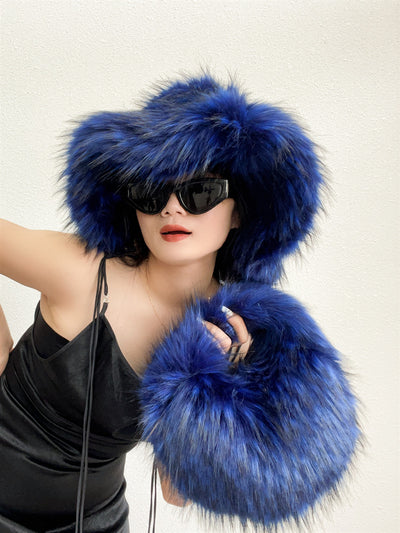 Gorro Punk de Piel de Mapache Grueso - Abrigo Ecológico para Otoño e Invierno - Image 48